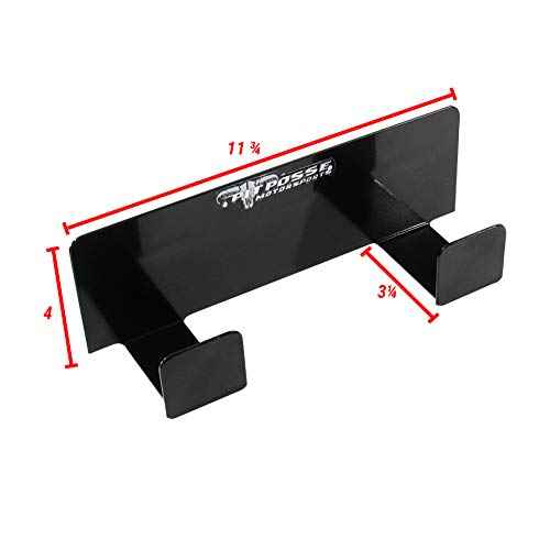 Pit Posse 546BK Duct Tape Holder Double Bracket Universal - Made in USA - for Garage Enclosed Trailer Shop Storage Organizer Motorcycle Automotive Race Aluminum Accessories -Holds 2 Rolls (Black)