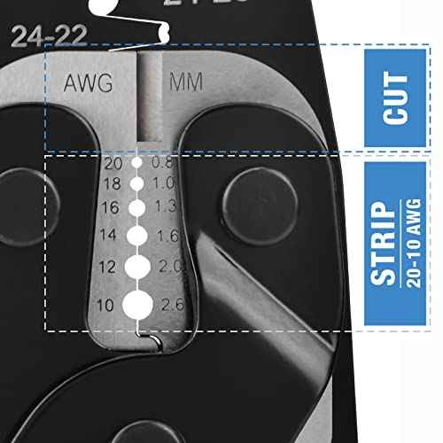 iCrimp IWC-1424AB Wire Crimping Tool for Weather Pack Terminals, Metri Pack Connectors, Open Barrel Terminals, Stamped Contacts with Built-in Wire Stripper and Wire Cutter