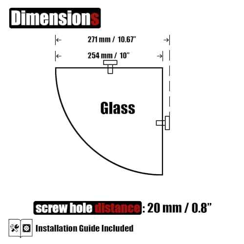 JQK Corner Glass Shelf, Brushed Gold Bathroom 304 Stainless Steel Shower Triangle Floating Wall Shelf, 10 x 10 Tempered Glass, 3 Pack, TGS190L10-BG-P3