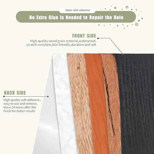 Wood Grain Repair Tape, 2" x 32ft Self Adhesive Tape for Furniture, Flooring, Cabinets, Doors, Windows, DIY Crafts - Durable, Easy to Use for Seamless Repairs