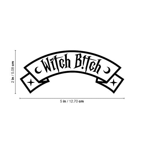 Vinyl Wall Art Decal - Witch Bitch - 2" x 5" - Trendy Cute Funny Halloween Season Quote Sticker for Notebooks Laptop Luggage Thermos Coffee Mug Windows Mirror Spooky Decor