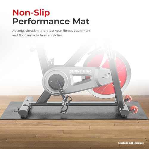 Sunny Health & Fitness Non-Slip Home Gym Mat ? Workout Floor Protection Foam Pad for Treadmill, Bike, Elliptical, Yoga and Exercise Equipment or Standing Desk in 4 Size Options