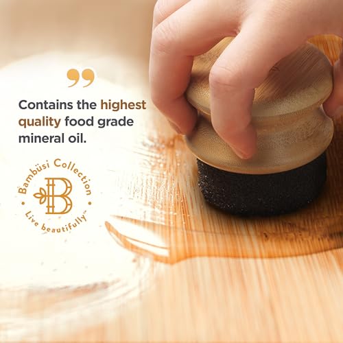 Wood Conditioner Oil to Restore Wood Cutting Boards - Food Grade Mineral Oil 8oz - Board Care, Protect & Refresh Wood, Bamboo, and Cutting Boards and Utensils