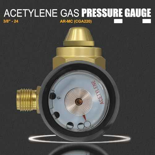 AR-MC CGA200 MC Tank Acetylene Regulator, Matching Turbo Style Acetylene Kit, Air Acetylene