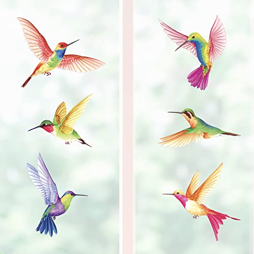 BASHOM DS2-4002 Hummingbirds Wall Stickers Decals Kids Peel and Stick Removable for Nursery Bedroom Living Room Art murals Decorations Vinyl Spring Flying