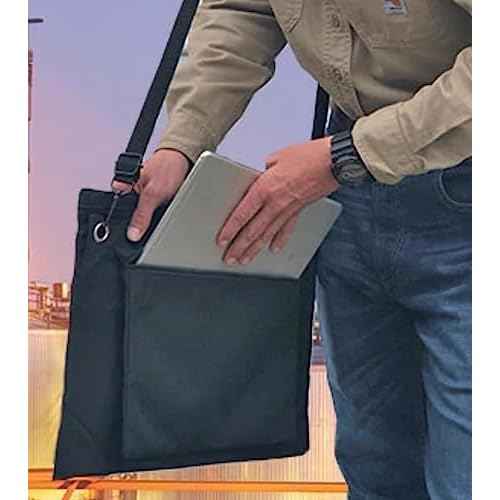 Industrial Field Cases Field Bag with Integrated 11x17 Clipboard, Storage and Shoulder Strap: Perfect for Engineers, Inspectors, Roofers & Architects Black CJFB1117