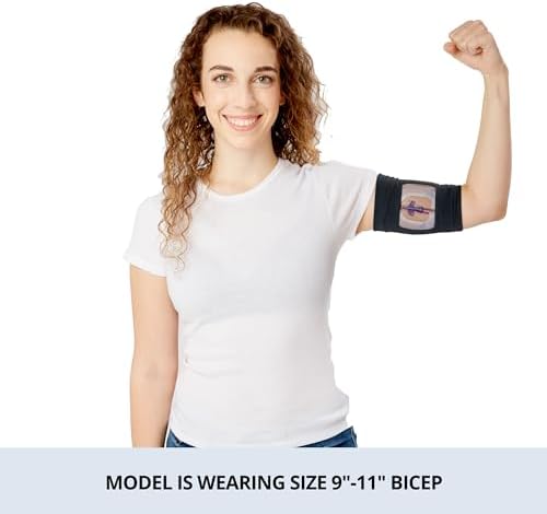 Care+Wear PICC Line Cover – Ultra-Grip PICC Line Sleeve for Upper or Lower Arm with Mesh Viewing Window, Provides Improved Comfort and Security for PICC Line Coverage