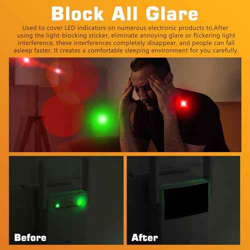 Full Blackout Tape - 1.18in x 66ft - Blocks Light for Electronics, LED Indicators, Window Shading and Lamp Strips - Dimming Backlight Sheet - Shield Glare and Create Darkness - 100% Coverage.