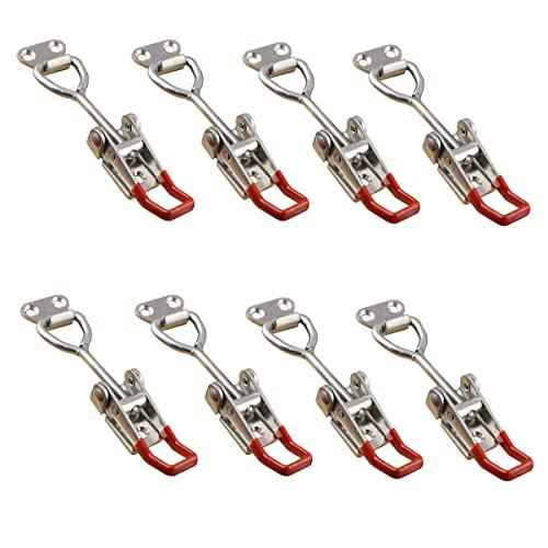 Adjustable Toggle Latch Clamp 4001, 330 Lbs 150Kg Holding Capacity, 4001 Heavy Duty Quick Release Pull Latch Toggle Clamp (R4001-8PCS)