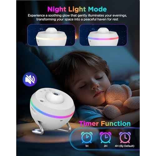 Galaxy Projector, 13 in 1 HD Planetarium Galaxy Star Projector for Bedroom, Star Projector Galaxy Light with Timer, Meteor & RGB Lighting Effects, Galaxy Light Projector for Kids, Adults
