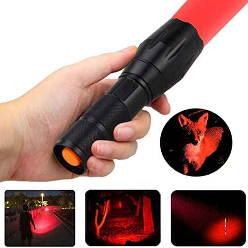 WINDFIRE Tactical Red LED Light Flashlight 300 Yards Zoom Focus Adjustable Flashlights Coyote Hog Fox Predator Varmint Hunting Lights Sets with Pressure Switch, Scope Mount