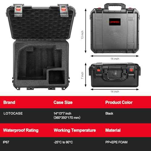 Hard Case for Milwaukee Jigsaw M18 Fuel - Hard Storage Case Replacement for Jig Saw, Tool Carrying Case for Milwaukee D-handle Jig Saw 2737-20 Batteries & Charger Combo Kit (Case Only)