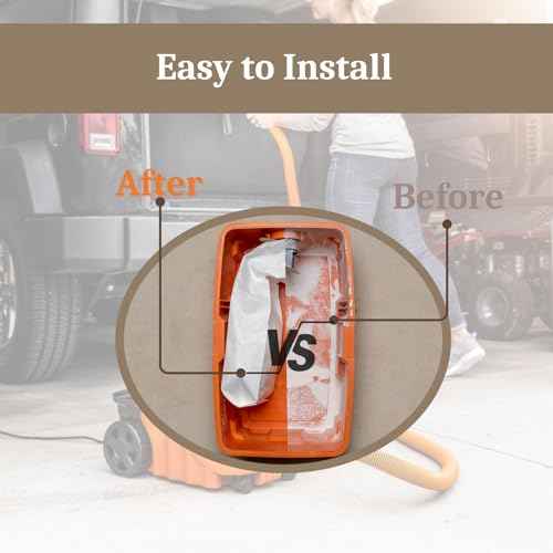 20 Pack VF3501 High-Efficiency Dust Bag Compatible with Ridgid & Workshop 3-4.5 Gallon Vacuums, Replace Part# 23738 VF3501 WS32045F