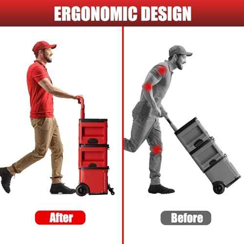 Steel Construction Front Wheels, Packout Caster Wheel kit fit for Milwaukee Packout Rolling Tool Box- Accessories for Packout Toolbox, 200 Lbs Capacity