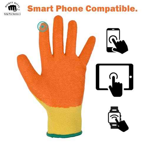 Cut-Resistant Work Gloves (12 Pack) ? Latex Grip Safety Gloves for Construction, Gardening & Warehouse Work - Extra Large