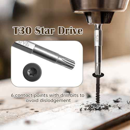 3 Inch Wood Screws 300Pcs, Heavy-Duty Outdoor Deck Screws for Timber/Log/Landscaping Wood, with T30 Star Bit (#14 x 3)