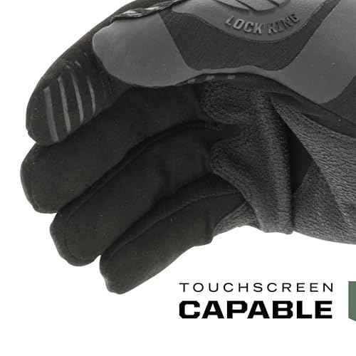 Mechanix Wear: M-Pact Covert Tactical Gloves with Secure Fit, Touchscreen Capable Safety Gloves for Men, Work Gloves with Impact Protection and Vibration Absorption (Black, Large)