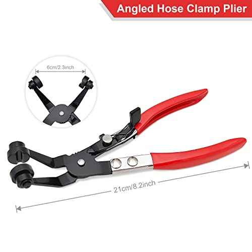 3Pcs Hose Clamp Pliers,Remover Kit with Long Reach Wire Spring Hose Clamp Pliers for Automotive Coolant Radiator Heater and Water Hose with Band Flat or Large Clamps