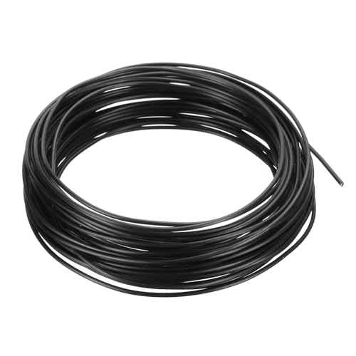 PATIKIL 1.5mm Bonsai Training Wire, 1 Roll Floral Wire Stems Anodized Aluminum Tree Wire 32.8 Feet Total for Gardening Branch Fixing, Black