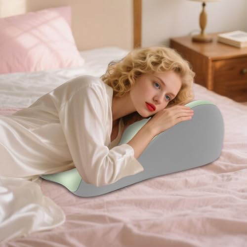 Couples Butt Cushion Pillow for Intimacy, Low-Profile Ergonomic Memory Foam Pillow for Bed, Home Pillows for Sitting and Lying, Recovers After Impact, Provides Intimacy Support (Green-Large)