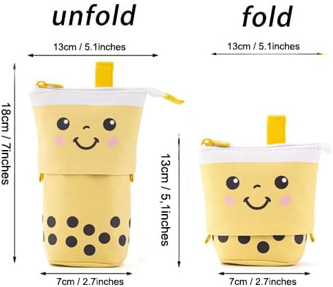 Telescopic Pencil Bag Pen Holder Pop Up Stationery Case, Stand-up Retractable Transformer Bag Standing Organizer, Great for Christmas Holiday New Year Office Bag