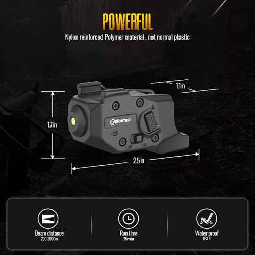 DEFENTAC Green Laser Sight is Exclusive Compatible with Glock Gen3 17/19/21/22/30/31 Gen4/5 17/19/20/21/22/23/29/32/35 Only, Momentary and Strobe