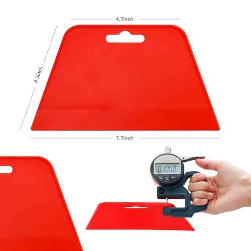 CiCiwind Wallpaper Smoothing Tool Set for Peel and Stick Wallpaper include Red Scraper Blue Felt Scrape Red Tape Measure Knife with 5 Replacement Blades