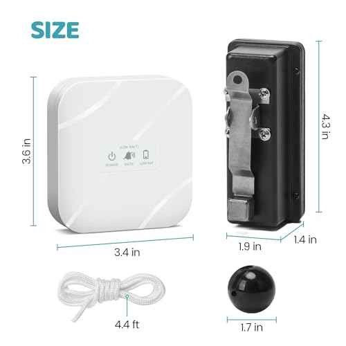 Wireless Salt Level Detector for Water Softener, Real-Time Monitoring, Adjustable Height, Dual Light & 100dB Alarm, Easy Installation, for Salt Tank, and Household Appliances