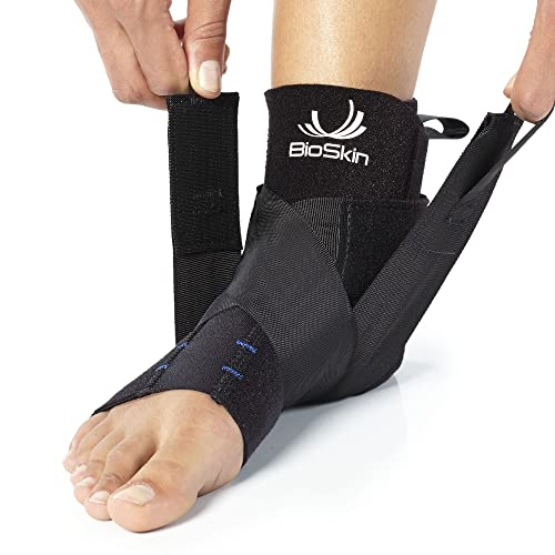 BioSkin Ankle Compression Brace - Sprained Ankle, Post Injury Support Brace for Women and Men, Swollen Feet Relief, HSA or FSA Eligible