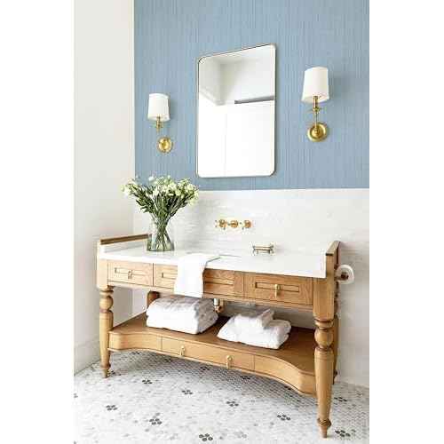Dviolet Blue Grasscloth Textured Fabric Contact Paper Peel and Stick Boho Self-Adhesive Wallpaper for Bedroom 15.7in X 118in