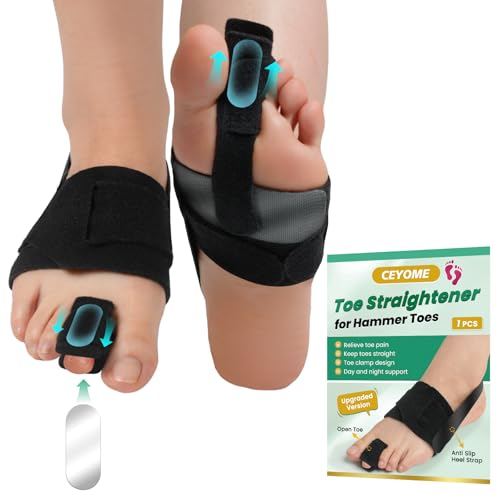 Hammer Toe Corrector for Women & Men â 1 Pack Adjustable Toe Splint for Hammer, Curled & Bent Toes â Toe Straightener Helps Relieve Pain & Foot Pressure
