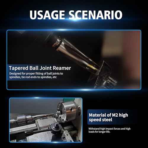7 Degree Ball Joint Tapered Reamer Tie Rod for 1-1/2 inch Per Foot Tapered Ball Joint Reamer Made of 6542 High-Speed Tool Steel, Reamer Drill Bit Universal Reamer Tool Pipe Reamer
