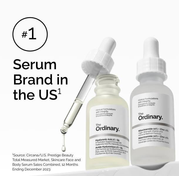 The Ordinary Multi-Peptide + Hyaluronic Acid, Anti-Aging Peptide Serum for Crow’s Feet, Elasticity & Firmness, 1 Fl Oz