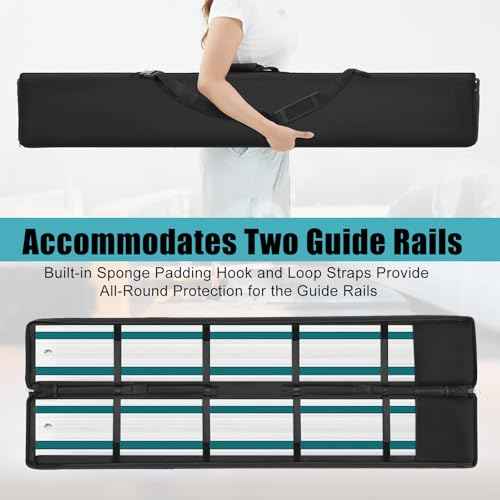 Guide Rail Bag 1680d Polyester Protective Track Saw Bag for Transporting Track Saw Guide Rails and Accessories, up to 55''