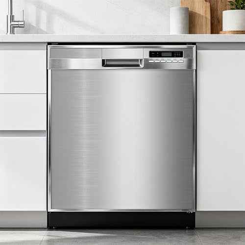 Silver Metallic Peel and Stick Wallpaper for Kitchen Countertop Backsplash 15.7"x118" Modern Waterproof Self Adhesive Wall Paper Stainless Steel Contact Paper for Appliances Dishwasher Fridge