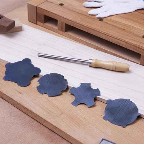 Pack of 9 Multi-Shape Cabinet Scraper for Woodworking (9, 1 Burnisher+2Rectangle+1Curved+1Gooseneck+2Concave+2Convex)