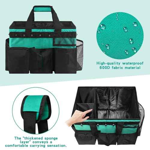 Wearable Cleaning Caddy Bag,WithDetachable Divider cleaning bags for housekeepers, With Adjustable Shoulder Strap for Cleaners & Housekeeper