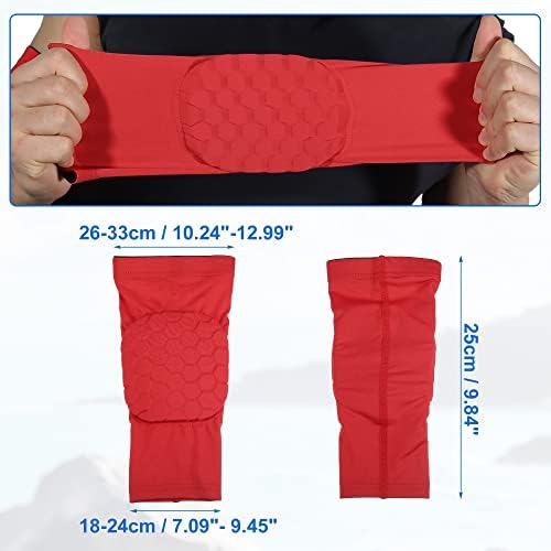 VOCOSTE 2pcs Elbow Brace, Compression Support Sleeve for Joint, Elbow Pad Sleeve for Women Men, Red, L Size