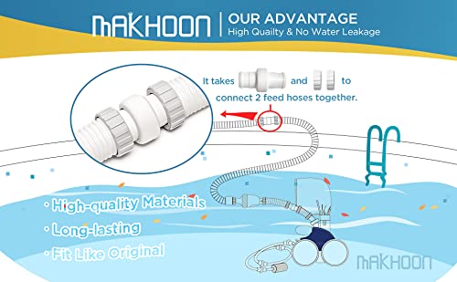 Makhoon Pool Cleaner Hose Swivel & Nut Combo Replacement Kit for Polaris Zodiac 360 (3 Pack)