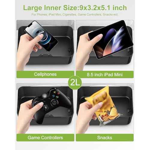 Safe Timed Lock Box, Phone Lock Box with Timer Unplug from Phones,Video Games,Social Media,Snacks&Cravings,Self-Control Lockable Storage Box, Phone Locker Time Locking Container for Better Habits