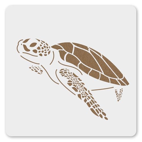 MAGJUCHE Turtle Stencil 6 Inches, Reusable Sea Turtle Stencil for Painting DIY Crafts Decor