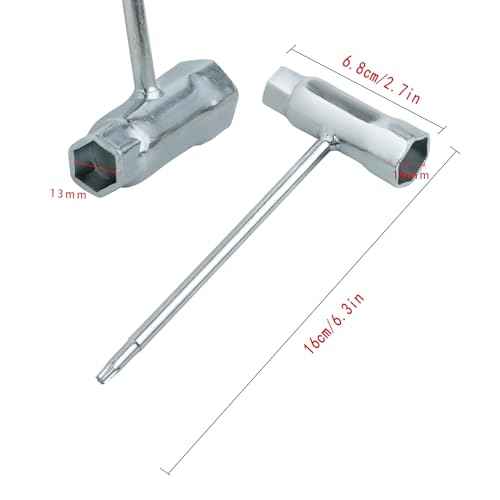 2pack Combination Screwdriver and Wrench, 13mm x 19mm T-Wrench and T27 Screwdriver, Socket Wrench for Spark Plug, Chainsaw Adjustment Tool