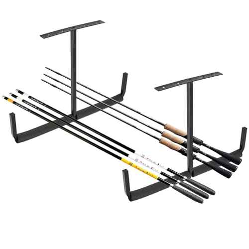 15.7 Inch Heavy Duty Ceiling Storage Racks, Overhead Garage Storage Hook, Utility Hooks for Bike Pipe Ladder Wood and Tool (Black, 4pcs)