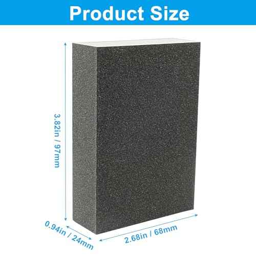 Hitefu 12 Packs Sanding Block, 220 Grit Sanding Sponge, Reusable Sandpaper Block for Wood, Glasses, Metal, Drywall