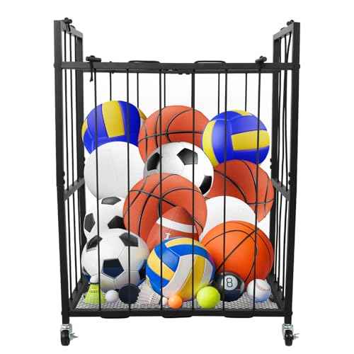 moniko Basketball Storage Rack ? Heavy Duty Sports Ball Organizer for Garage, Home, or Gym ? Holds 6-12 Basketballs/Soccer Balls ? Wall-Mounted or Freestanding Metal Rack