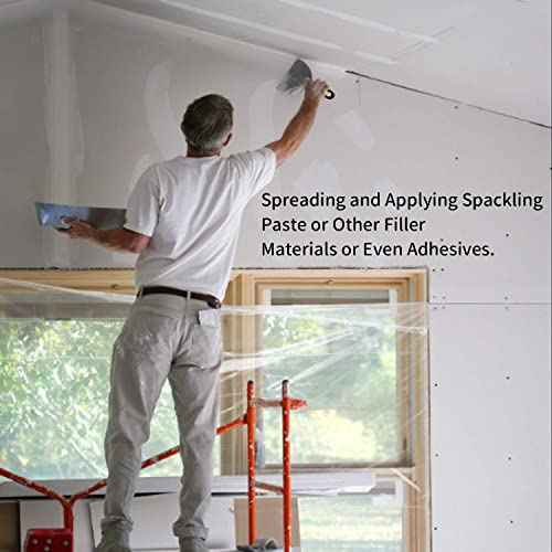 DEKEones Putty Knife Scrapers, Spackle Knife, Metal Scraper Tool for Drywall Finishing, Plaster Scraping, Decals, and Wallpaper (4 Pack, 5¡±, 4¡±, 3¡±, 1.5¡± Wide)