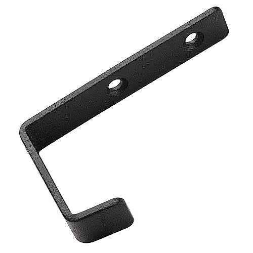 Wall Hooks Heavy Duty Extra Thick Pure Metal Screw Double Hole Installation More Firm Hook Coat Key Robe Hanger Utility Hooks Sand Black-6