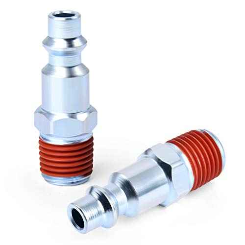 GASHER 1/4-Inch NPT Male Industrial Air Plug, Pneumatic Plugs 300PSI (10-Pack)