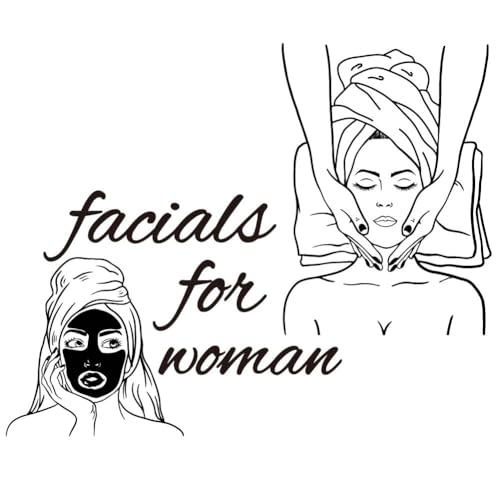 SUPERDANT Spa Salon Decals Facials Quote Wall Sticker Beauty Salon Decals Woman Face Art Stickers Vinyl Decal Spa Massage Room Therapy Beauty Salon DIY Decor