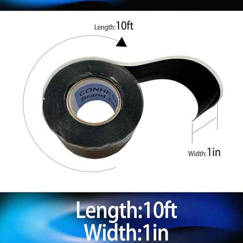 Self-Fusing Silicone Tape, 1¡¯¡¯x10¡¯ Self-Welding Repair Tape for Pipe and Tube Leak, Electrical Cable, Outdoor Coax, Emergency Repair, Plumbing Sealing.